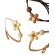 Set 3 elastice de par, Floare, 8 cm, Multicolor, 37BJ