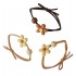 Set 3 elastice de par, Floare, 8 cm, Multicolor, 37BJ
