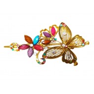 Clama de par in forma de Fluture, Vintage, 13 cm, Multicolor, 74BJ