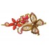 Clama de par in forma de Fluture, Vintage, 13 cm, Roz, 75BJ