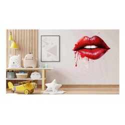 Sticker decorativ, Buze, Rosu, 60 cm, 1302STK Sticker decorativ, Buze, Rosu, 60 cm, 1302STK