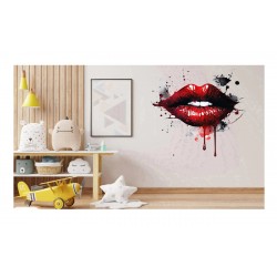 Sticker decorativ, Buze, Rosu, 60 cm, 1302STK-1 Sticker decorativ, Buze, Rosu, 60 cm, 1302STK-1