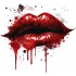 Sticker decorativ, Buze, Rosu, 62 cm, 1302STK-12