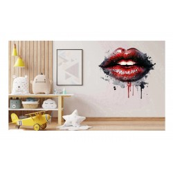 Sticker decorativ, Buze, Rosu, 60 cm, 1302STK-14 Sticker decorativ, Buze, Rosu, 60 cm, 1302STK-14
