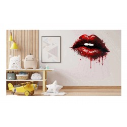 Sticker decorativ, Buze, Rosu, 60 cm, 1302STK-17 Sticker decorativ, Buze, Rosu, 60 cm, 1302STK-17