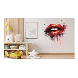 Sticker decorativ, Buze, Rosu, 60 cm, 1302STK-3 Sticker decorativ, Buze, Rosu, 60 cm, 1302STK-3