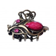 Clama de par in forma de Albina, Vintage, 2.5 cm, Roz, 99BJ