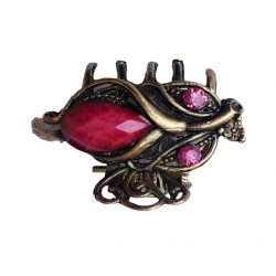 Clama de par in forma de Albina, Vintage, 2.5 cm, Roz, 99BJ
