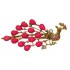 Clama de par in forma de Paun, Vintage, 13 cm, Roz, 78BJ