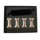 Set 4 Cuburi Oase pentru racirea bauturilor, Argintiu, 5 cm, HML59