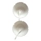 Set 2 Boluri cu Lingurite, Alb, 15 cm, 219G