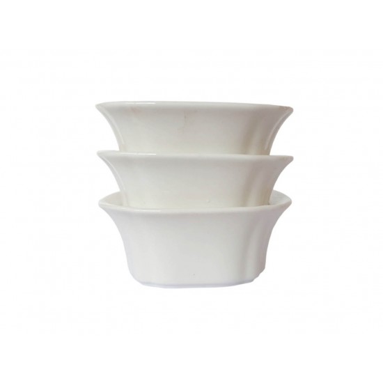 Set 3 Boluri de servire, Alb, 10 cm, 216G