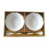 Set 2 Boluri cu Lingurite, Alb, 15 cm, 219G