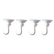Set 4 cuiere pentru baie sau bucatarie, Alb, VT303