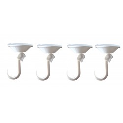 Set 4 cuiere pentru baie sau bucatarie, Alb, VT303