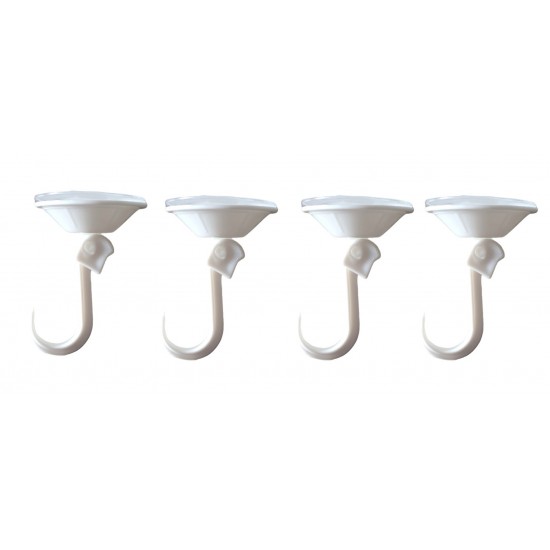 Set 4 cuiere pentru baie sau bucatarie, Alb, VT303