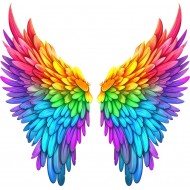 Sticker decorativ, Aripi, Mov, 60 cm, 1303STK-7