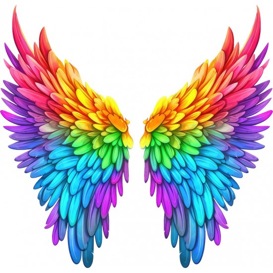 Sticker decorativ, Aripi, Mov, 60 cm, 1303STK-7