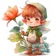 Sticker decorativ, Baiat, Multicolor, 62 cm, 1297STK-2