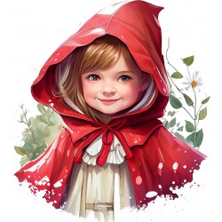 Sticker decorativ, Scufita Rosie, Rosu, 66 cm, 1298STK