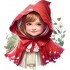 Sticker decorativ, Scufita Rosie, Rosu, 66 cm, 1298STK