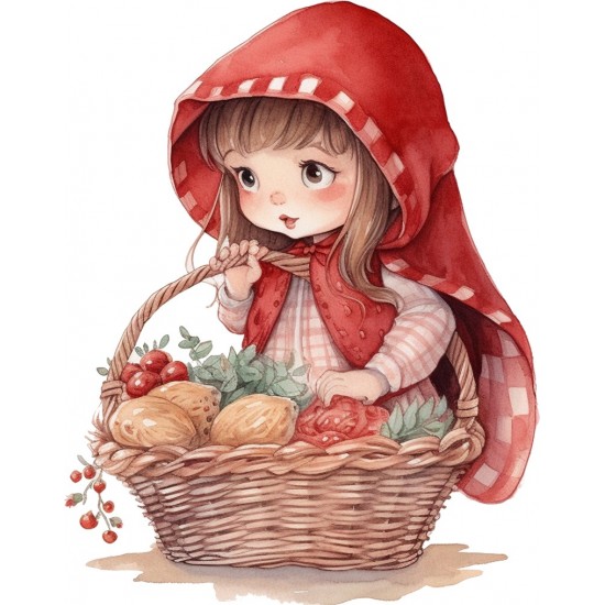Sticker decorativ, Scufita Rosie, Rosu, 76 cm, 1298STK-2