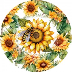 Sticker decorativ, Albina, Galben, 60 cm, 1275STK-1