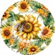 Sticker decorativ, Albina, Galben, 60 cm, 1275STK-1