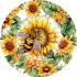Sticker decorativ, Albina, Galben, 60 cm, 1275STK-2