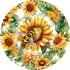 Sticker decorativ, Albina, Galben, 60 cm, 1275STK