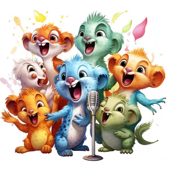 Sticker decorativ, Animale Cantarete, Multicolor, 67 cm, 1349STK-2 Sticker decorativ, Animale Cantarete, Multicolor, 67 cm, 1349STK-2