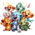 Sticker decorativ, Animale Cantarete, Multicolor, 67 cm, 1349STK-2