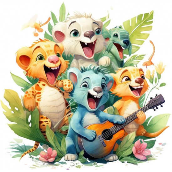 Sticker decorativ, Animale Cantarete, Verde, 61 cm, 1349STK-1