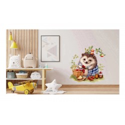 Sticker decorativ, Arici, Multicolor, 64 cm, 1276STK