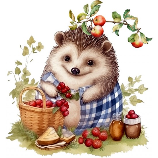 Sticker decorativ, Arici, Multicolor, 64 cm, 1276STK
