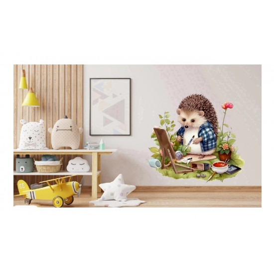 Sticker decorativ, Arici, Multicolor, 67 cm, 1276STK-1