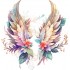 Sticker decorativ, Aripi, Alb, 61 cm, 1355STK-8