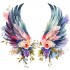 Sticker decorativ, Aripi, Multicolor, 62 cm, 1355STK-7