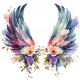 Sticker decorativ, Aripi, Multicolor, 62 cm, 1355STK-7 Sticker decorativ, Aripi, Multicolor, 62 cm, 1355STK-7