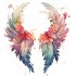 Sticker decorativ, Aripi, Multicolor, 65 cm, 1355STK-14