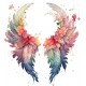 Sticker decorativ, Aripi, Multicolor, 65 cm, 1355STK-14
