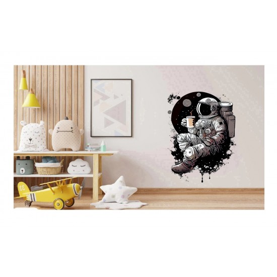 Sticker decorativ, Astronaut, Alb, 83 cm, 1266STK-4