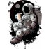 Sticker decorativ, Astronaut, Alb, 83 cm, 1266STK-4
