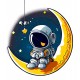 Sticker decorativ, Astronaut, Galben, 63 cm, 1266STK-7 Sticker decorativ, Astronaut, Galben, 63 cm, 1266STK-7