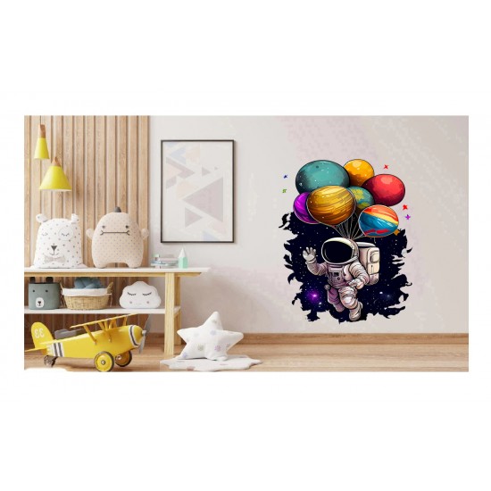 Sticker decorativ, Astronaut, Multicolor, 90 cm, 1266STK