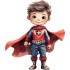 Sticker decorativ Baiat Supererou, Rosu, 69 cm, 1309STK