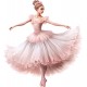 Sticker decorativ, Balerina, Roz, 65 cm, 1346STK-7