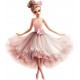 Sticker decorativ, Balerina, Roz, 69 cm, 1346STK-1