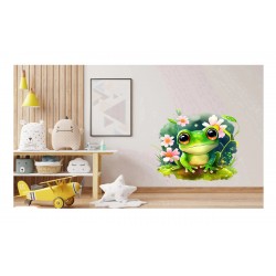 Sticker decorativ, Broasca, Verde, 60 cm, 1204STK-2 Sticker decorativ, Broasca, Verde, 60 cm, 1204STK-2