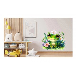 Sticker decorativ, Broasca, Verde, 60 cm, 1204STK-4 Sticker decorativ, Broasca, Verde, 60 cm, 1204STK-4